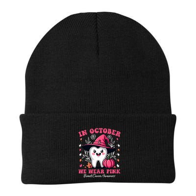 In October We Wear Tooth Dental Breast Cancer Awareness Beanie