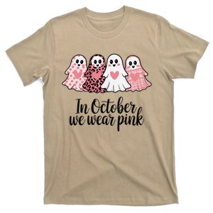 In October We Wear Pin.K Ghost Witch Breast Cancer Awareness T-Shirt