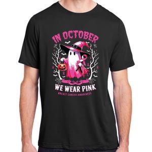 In October We Wear Ghost Witch Breast Cancer Awareness Adult ChromaSoft Performance T-Shirt