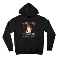 In October We Wear Red For Red Ribbon Week Awareness Hoodie