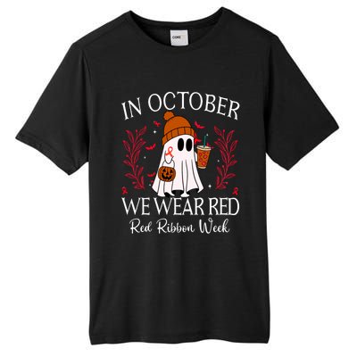 In October We Wear Red For Red Ribbon Week Awareness Tall Fusion ChromaSoft Performance T-Shirt