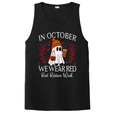 In October We Wear Red For Red Ribbon Week Awareness PosiCharge Competitor Tank