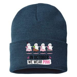 In October We Wear Pin.K Ghost Witch Breast Cancer Awareness Sustainable Knit Beanie