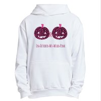 In October We Wear Pumpkin Leopard Print Bra Halloween Vneck Urban Pullover Hoodie