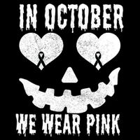 In October We Wear Pink Breast Cancer Jackolantern Halloween Impact Tech Backpack