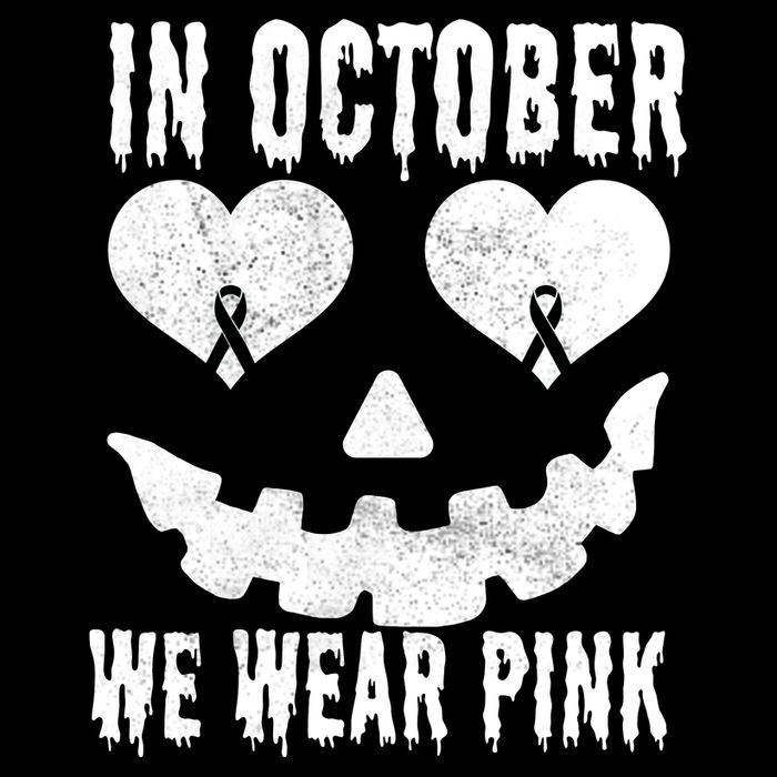 In October We Wear Pink Breast Cancer Jackolantern Halloween Impact Tech Backpack