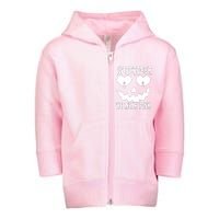 In October We Wear Pink Breast Cancer Jackolantern Halloween Toddler Zip Fleece Hoodie