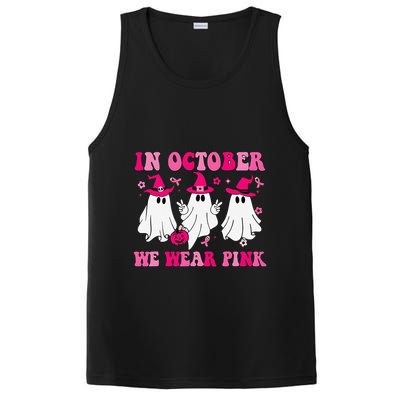 In October We Wear Pin.K Groovy Cute Ghost Halloween PosiCharge Competitor Tank