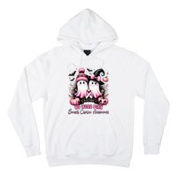 In October We Wear Ghost Witch Breast Cancer Awareness Hoodie