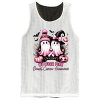 In October We Wear Ghost Witch Breast Cancer Awareness Mesh Reversible Basketball Jersey Tank