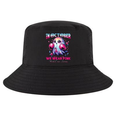 In October We Wear Ghost Witch Breast Cancer Awareness Cool Comfort Performance Bucket Hat