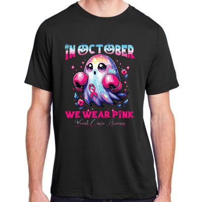 In October We Wear Ghost Witch Breast Cancer Awareness Adult ChromaSoft Performance T-Shirt