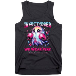 In October We Wear Ghost Witch Breast Cancer Awareness Tank Top