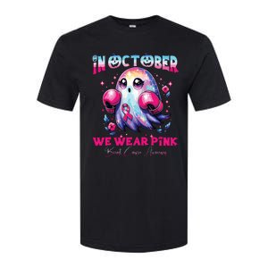 In October We Wear Ghost Witch Breast Cancer Awareness Softstyle CVC T-Shirt