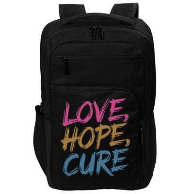 In October We Wear Love Hope Cure Breast Cancer Impact Tech Backpack