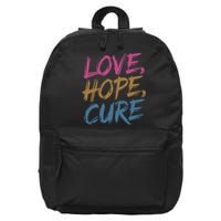 In October We Wear Love Hope Cure Breast Cancer 16 in Basic Backpack