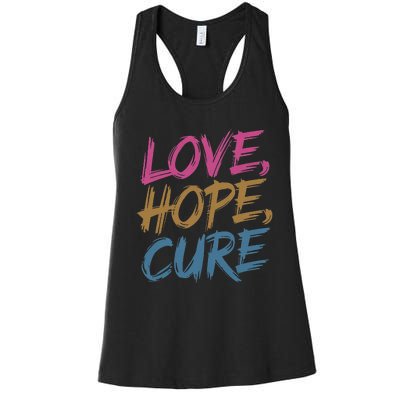 In October We Wear Love Hope Cure Breast Cancer Women's Racerback Tank