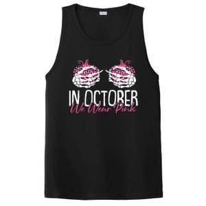 In October We Wear Pink Breast Cancer Awareness Pumpkin PosiCharge Competitor Tank