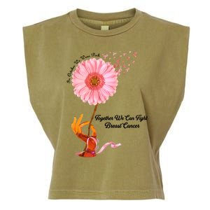 In October We Wear Pink Together We Can Fight Breast Cancer Gift Garment-Dyed Women's Muscle Tee