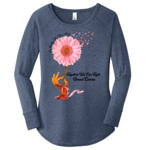 In October We Wear Pink Together We Can Fight Breast Cancer Gift Women's Perfect Tri Tunic Long Sleeve Shirt