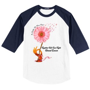 In October We Wear Pink Together We Can Fight Breast Cancer Gift Baseball Sleeve Shirt