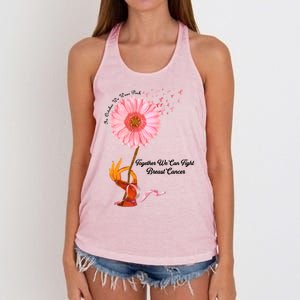 In October We Wear Pink Together We Can Fight Breast Cancer Gift Women's Knotted Racerback Tank