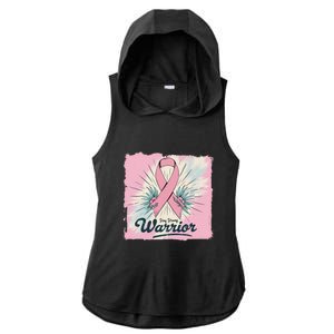 In October We Wear Stay Strong Warrior Breast Cancer Ladies PosiCharge Tri-Blend Wicking Draft Hoodie Tank