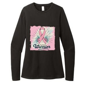 In October We Wear Stay Strong Warrior Breast Cancer Womens CVC Long Sleeve Shirt