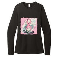 In October We Wear Stay Strong Warrior Breast Cancer Womens CVC Long Sleeve Shirt