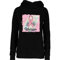 In October We Wear Stay Strong Warrior Breast Cancer Womens Funnel Neck Pullover Hood