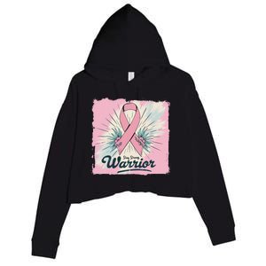 In October We Wear Stay Strong Warrior Breast Cancer Crop Fleece Hoodie