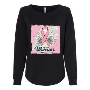 In October We Wear Stay Strong Warrior Breast Cancer Womens California Wash Sweatshirt