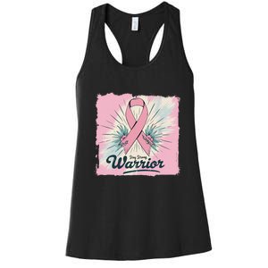 In October We Wear Stay Strong Warrior Breast Cancer Women's Racerback Tank