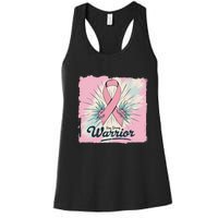 In October We Wear Stay Strong Warrior Breast Cancer Women's Racerback Tank