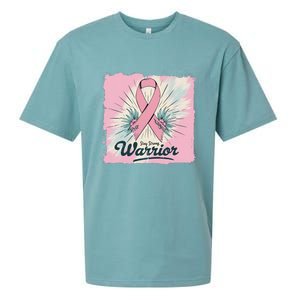 In October We Wear Stay Strong Warrior Breast Cancer Sueded Cloud Jersey T-Shirt