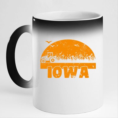 Iowa Farmers Tractor 11oz Black Color Changing Mug