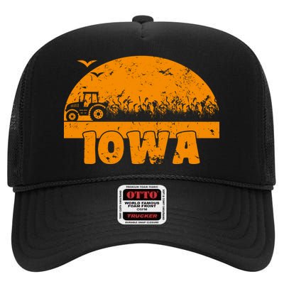 Iowa Farmers Tractor High Crown Mesh Back Trucker Hat