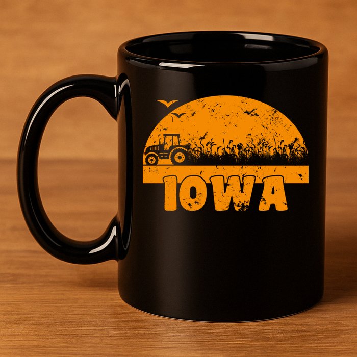 Iowa Farmers Tractor 11oz C Handle Ceramic Mug