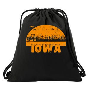 Iowa Farmers Tractor Drawstring Bag