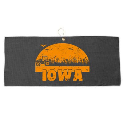 Iowa Farmers Tractor Large Microfiber Waffle Golf Towel