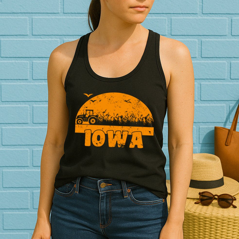 Iowa Farmers Tractor Womens Tank Top