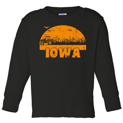 Iowa Farmers Tractor Toddler Long Sleeve Shirt