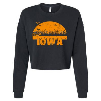 Iowa Farmers Tractor Cropped Pullover Crew