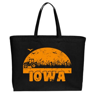 Iowa Farmers Tractor Cotton Canvas Jumbo Tote