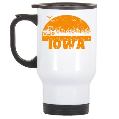 Iowa Farmers Tractor Stainless Steel Travel Mug