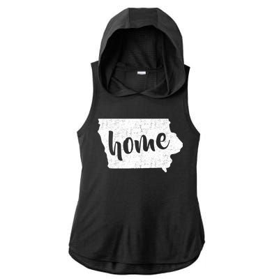 Iowa Home State Ladies PosiCharge Tri-Blend Wicking Draft Hoodie Tank