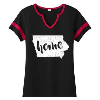 Iowa Home State Ladies Halftime Notch Neck Tee