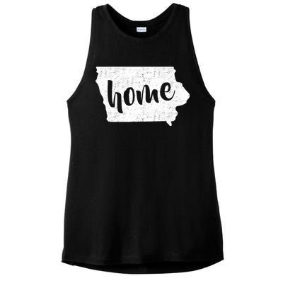 Iowa Home State Ladies PosiCharge Tri-Blend Wicking Tank