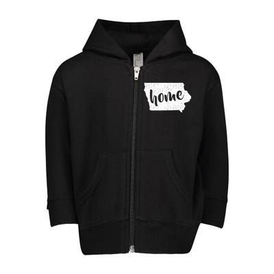 Iowa Home State Toddler Zip Fleece Hoodie