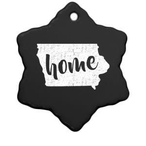 Iowa Home State Ceramic Star Ornament